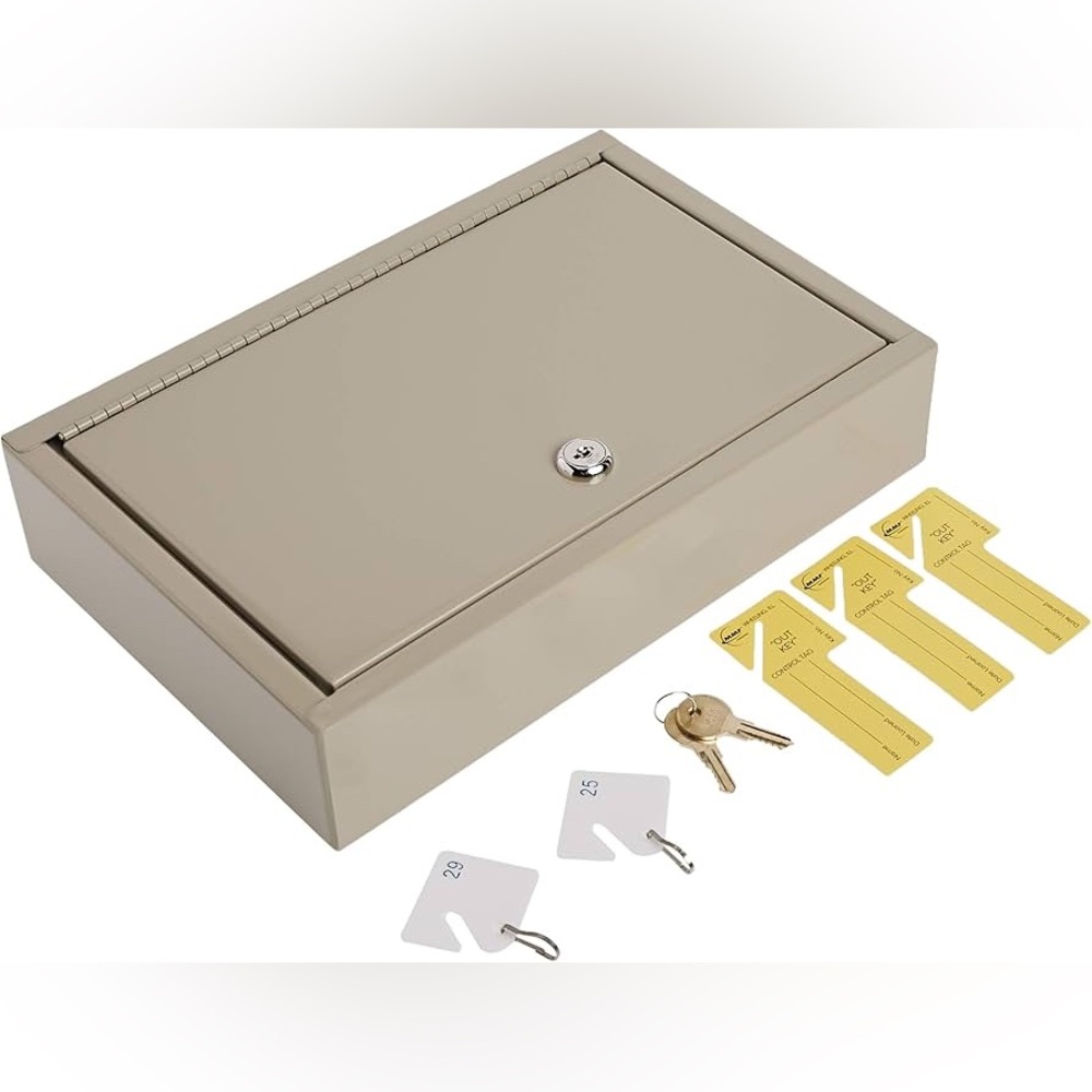 Metal Lockbox with Key - Picture 10 of 10